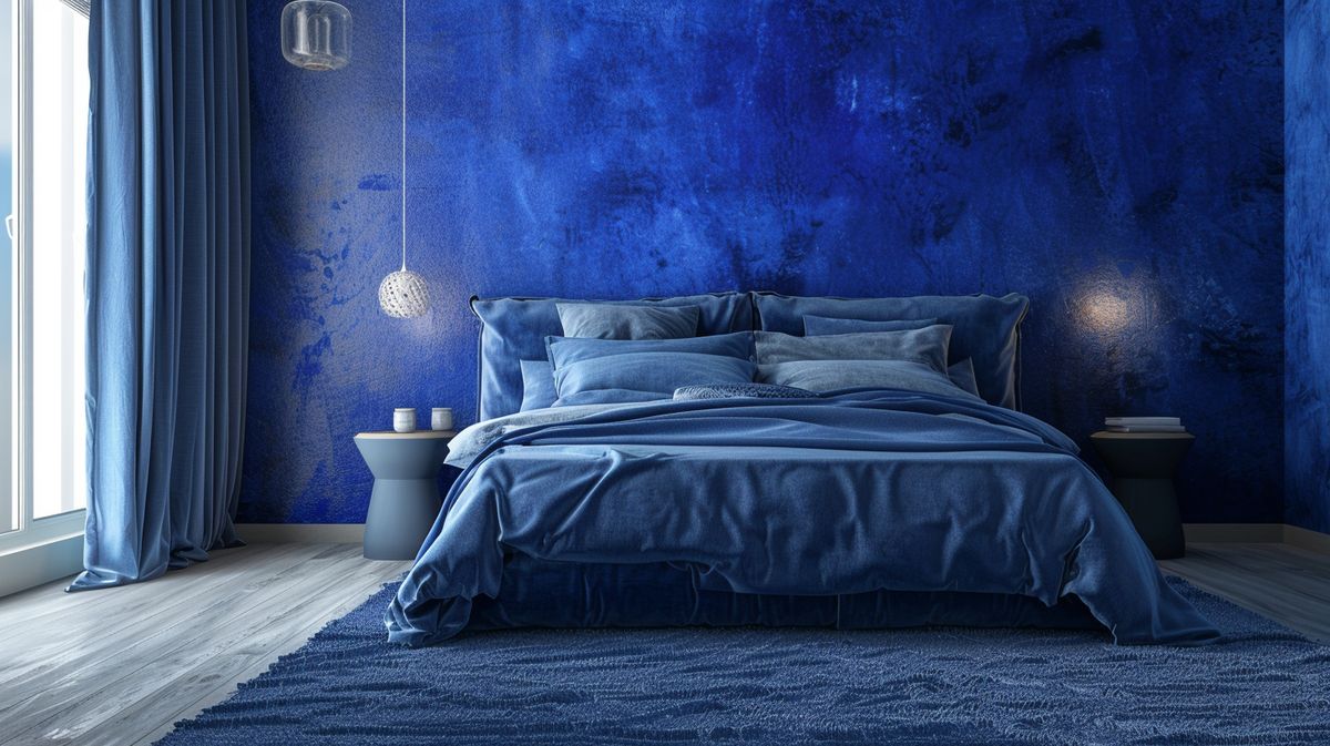 Lapislazuli Wirkung Schlafzimmer mit elegantem blauem Stein zur Förderung der Entspannung und des Wohlbefindens